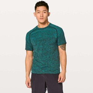 Lululemon Men's Metal Vent Tech Short Sleeve - Black/Green